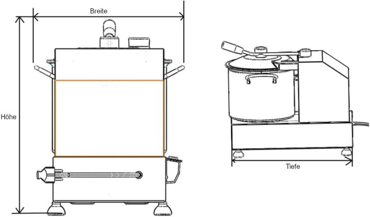 GastroHero Kutter I 9L Tischkutter I Cutter für Wurst Gemüse Brot I Edelstahl I Vegetables Cutter I