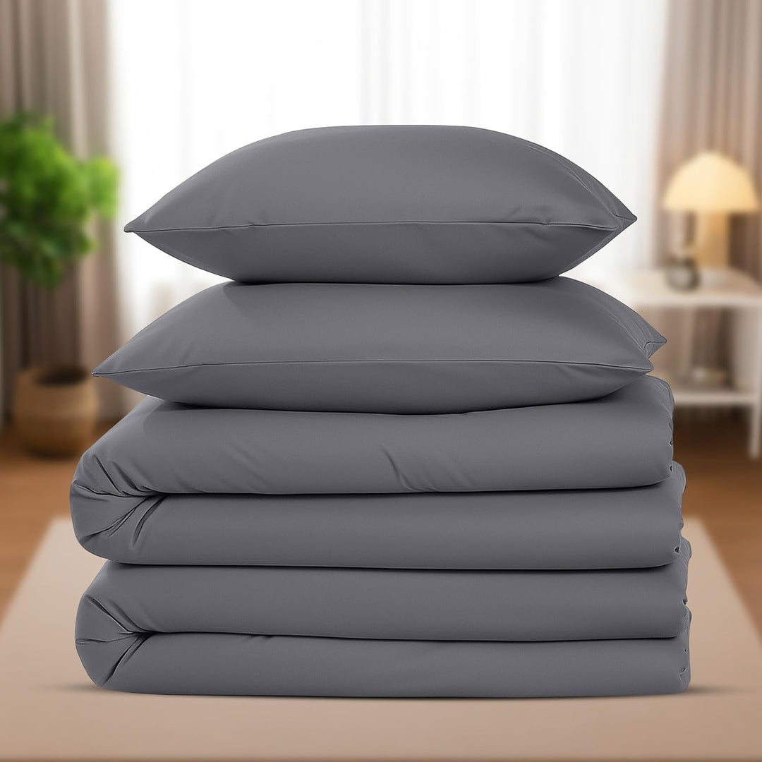 Utopia Bedding Bettwäsche 135x200 4teilig - Mikrofaser 2 Bettbezug 135x200 cm + 2 Kissenbezüge 80x80