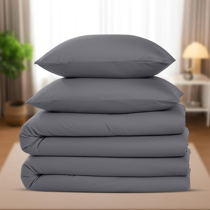 Utopia Bedding Bettwäsche 135x200 4teilig - Mikrofaser 2 Bettbezug 135x200 cm + 2 Kissenbezüge 80x80