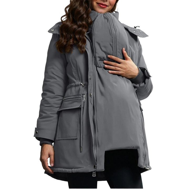 Generisch 3 In 1 Umstandsjacke Tragejacke mit Babyeinsatz Wintermantel Trageeinsatz Jacke Jackenerwe