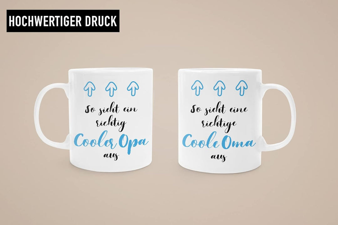 Trendation - Beste Oma Opa Geschenk Set Tassen Weihnachten Geschenke für Grosseltern Geburtstag Bech