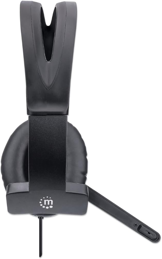 Manhattan Mono-Over-Ear-Headset (USB), Mikrofonarm (gepolstert), Einzelhandelsverpackung, verstellba