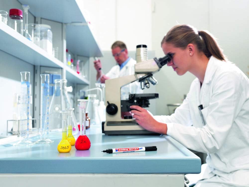 edding 8015 F Labormarkierer - schwarz - 1 Stift - Rundspitze 0,75 mm - ideal für extra feine Beschr