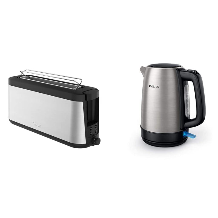 Tefal Element Langschlitz-Toaster TL4308 | 7 Bräunungsstufen | 1000 Watt Schwarz/Edelstahl &amp; Philips
