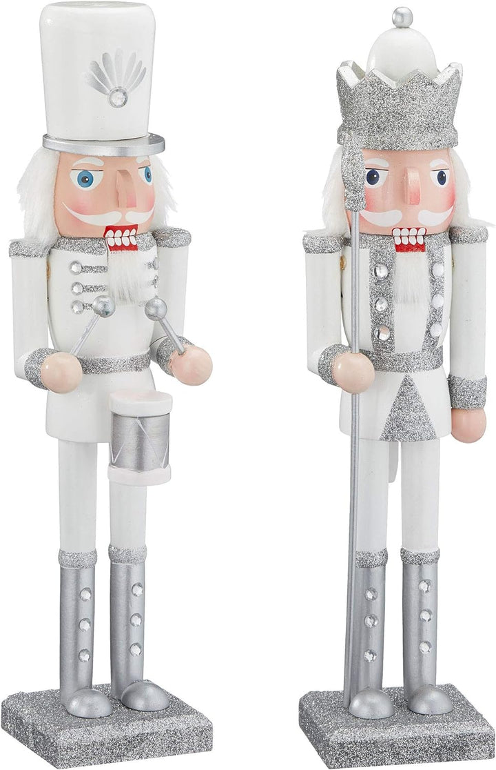 Cepewa Nussknacker aus Holz König + Trommler w/s 38 cm Weihnachtsdeko Figur Erzgebirge Nussbrecher N