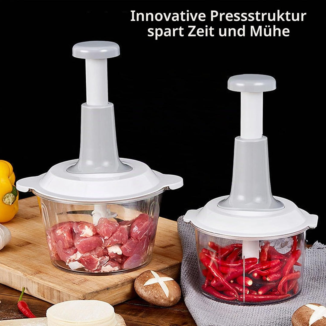 Manual Food Chopper, Regerly 1 Stück 1.5L Manuelle Zerkleinerer Zwiebelschneider Multizerkleinerer P