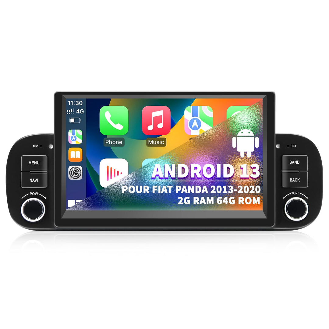 Autoradio für Fiat Panda 2013 2014 2015 2016 2017 2018 2019 2020, Android 13 2G+64G mit Wireless Car