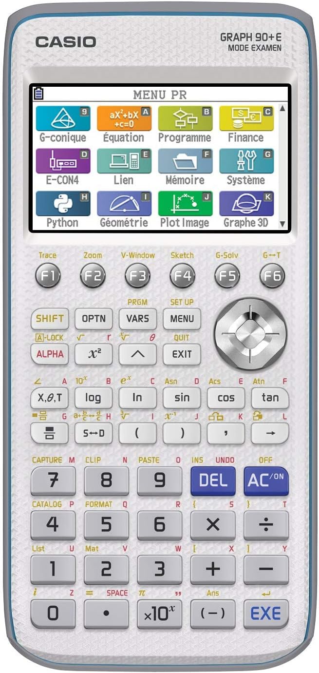 Casio 4549526600838 Calculatrice graphique Graph 90+E, mode examen, Graph 90+E