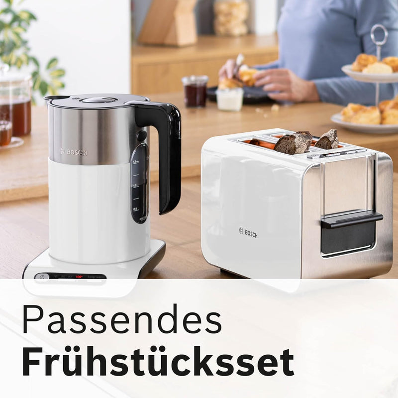 Bosch Toaster Styline TAT8611N, integrierter Brötchenaufsatz, Liftfunktion, Auftaufunktion, Abschalt