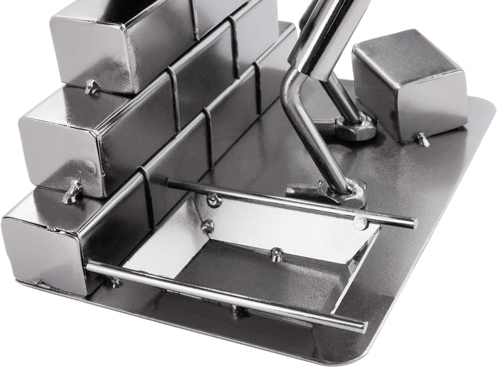 BRUBAKER Schraubenmännchen Maurer - Handarbeit Eisenfigur Metallmännchen - Metallfigur Geschenkidee