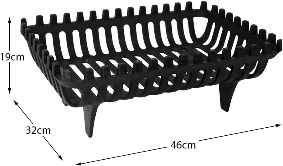 Fire Vida, Metall, schwarz, 18.0x45.0x30.0 Feuerrost, 18.0x45.0x30.0