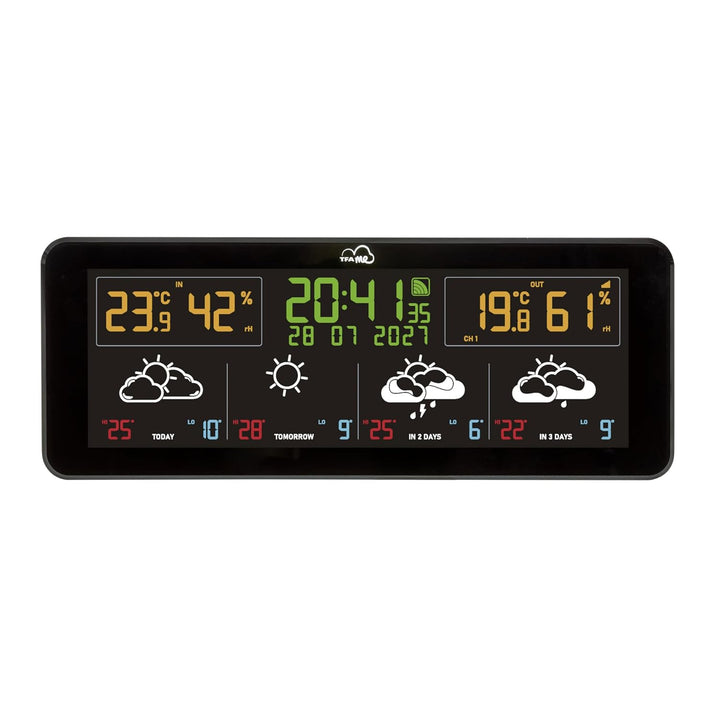 TFA.me 35.8107.01 ID-07 WLAN Funkwetterstation 4 Tage Profi-Wetterprognose, wetter.com, 40 verschied