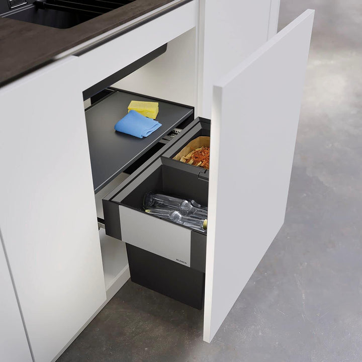 BLANCO SELECT II Compact 60/2 | Kunststoff, Aluminium | 60er Unterschrank | Auszugssystem zur Fronta