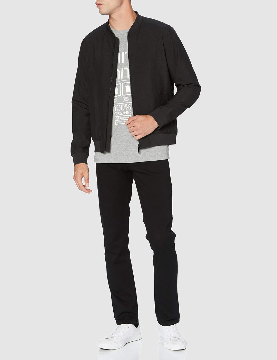 camel active Herren Relaxed Fit 5-Pocket Jeans mit leichten Used-Effekten 32W / 30L Schwarz, 32W / 3