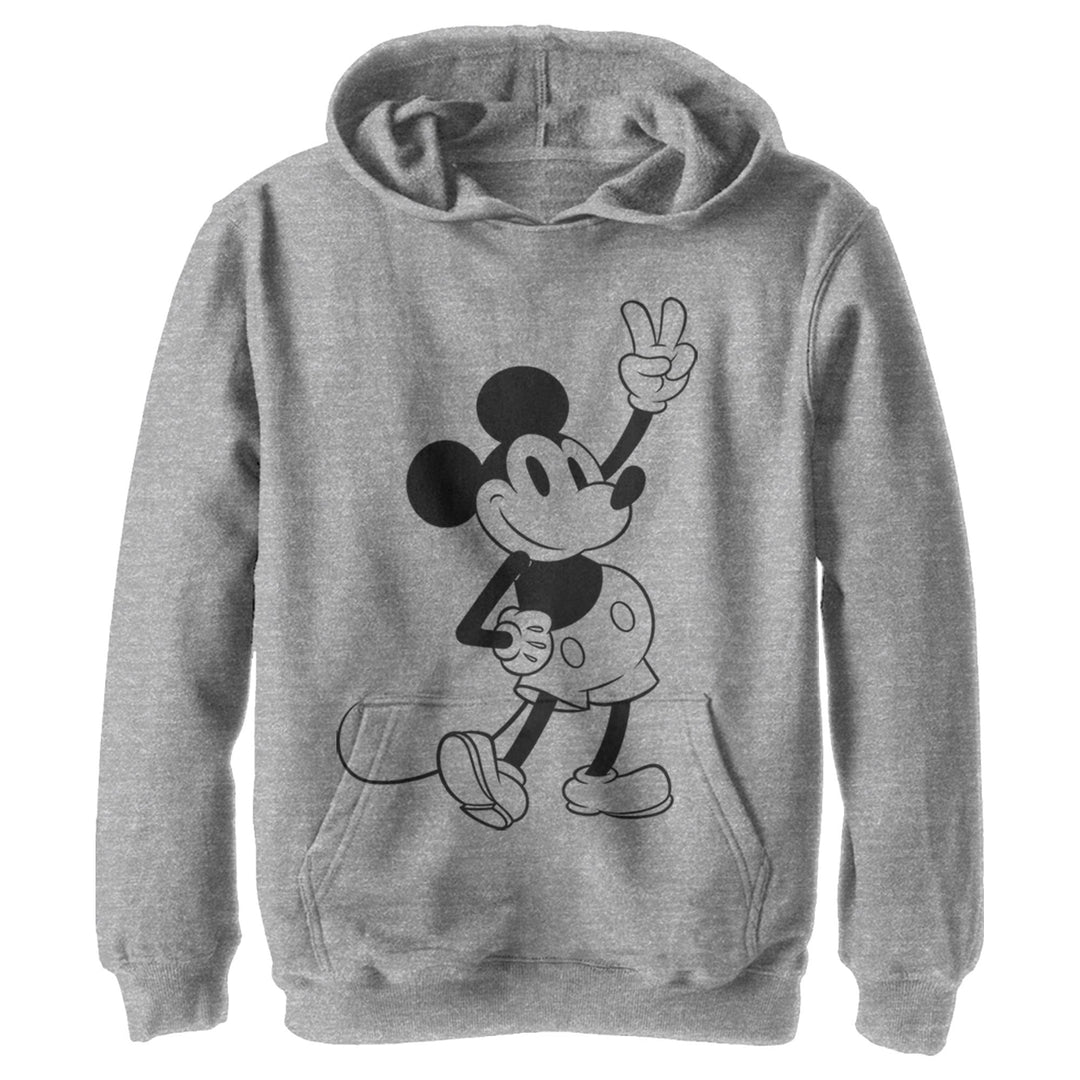 Disney Jungen Simple Mickey Outline Hoodie M Sportlich Heather, M Sportlich Heather