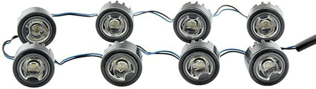 HELLA - LED-Tagfahrleuchtensatz - LEDayFlex - 12/24V - rund - Einbau - Lichtscheibenfarbe: glasklar
