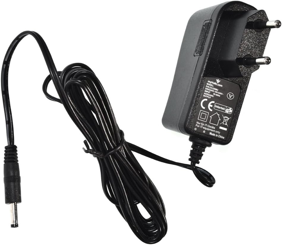 MyVolts 5V EU-Netzteil kompatibel mit Nixplay W10F-06 Digitaler Bilderrahmen - mit Verlängerungskabe