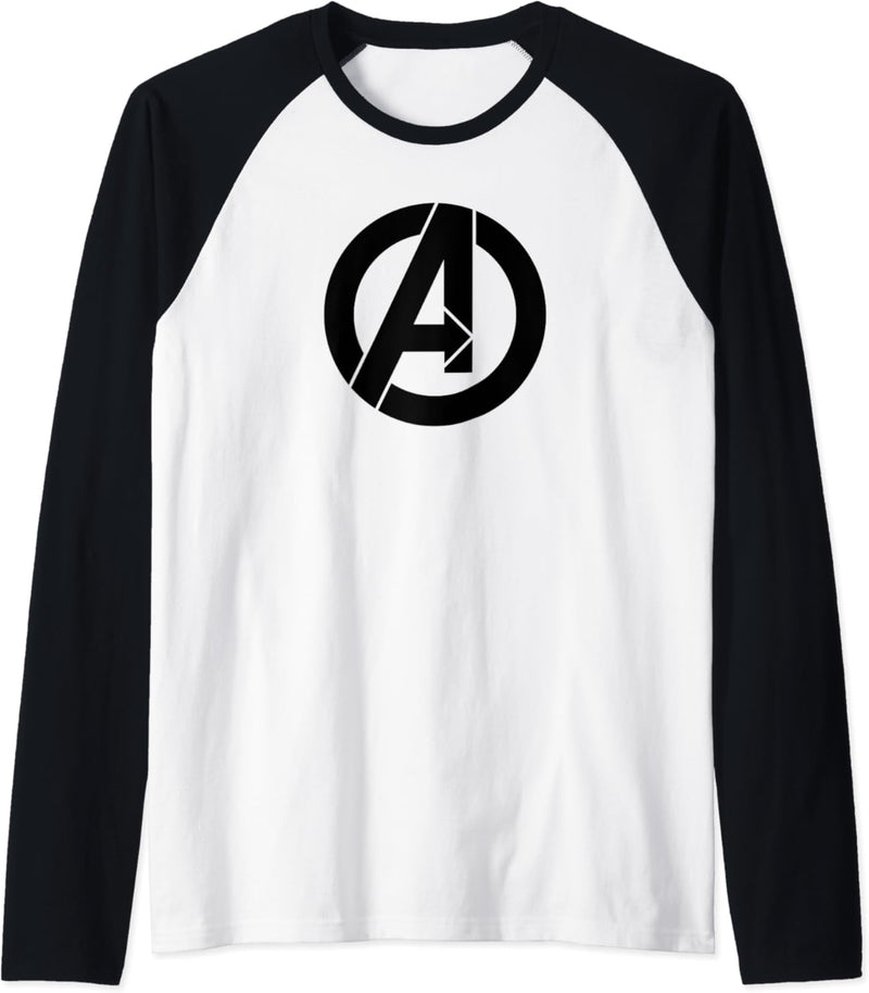 Marvel Avengers Black A Logo Raglan