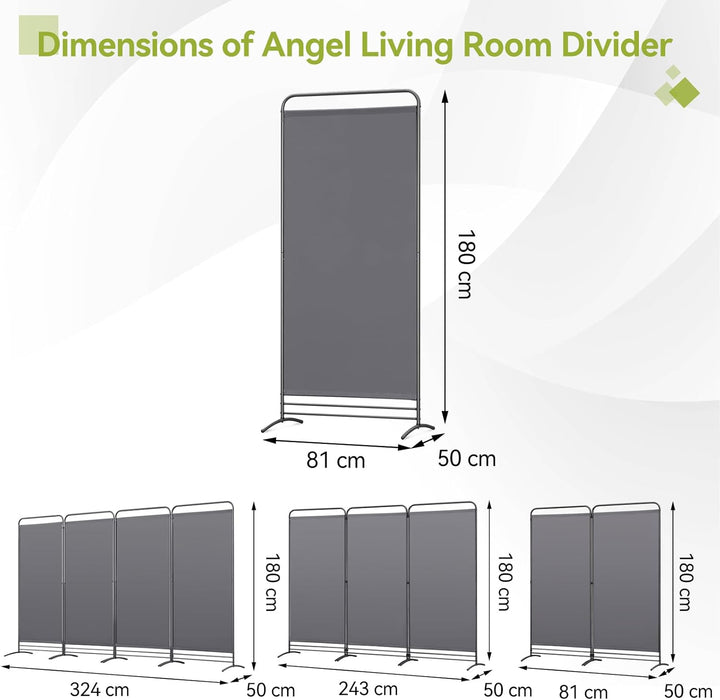 Angel Living Paravent 1 Teilig Klappbar Raumteiler Freistehend Sichtschutzwand Raumteiler Stellwand