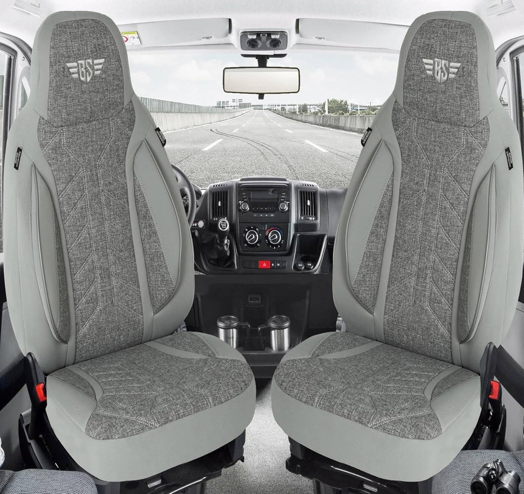BREMER SITZBEZÜGE Mass Schonbezüge für Mercedes C-Klasse W203 S203 PLKT208 PLKT208 - Grau C-Klasse W