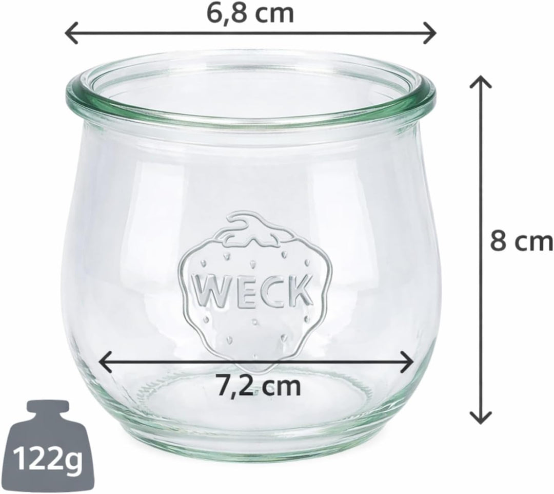 UNiTWIST® SparkMini DIY Kerzenset – Candle Making Kit im WECK® Glas | 6× 220 ml Tulpengläser, Korkde