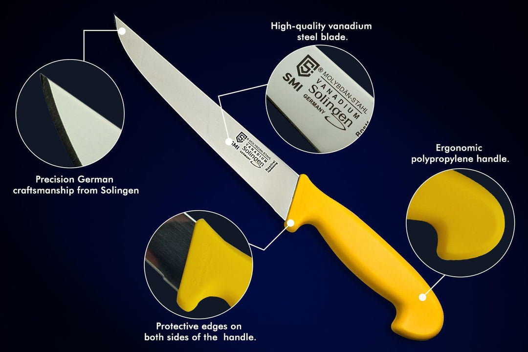SMI - 8 Zoll Metzgermesser Profi Solingen Schlachtmesser Rostfrei mit scharfen Klingen - 2