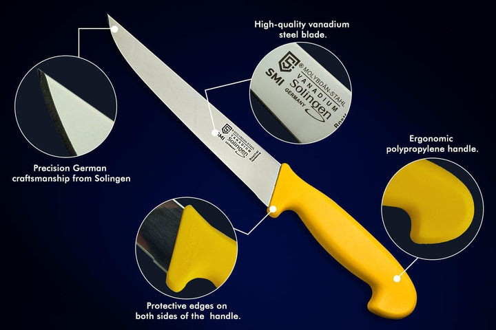 SMI - 8 Zoll Metzgermesser Profi Solingen Schlachtmesser Rostfrei mit scharfen Klingen - 2