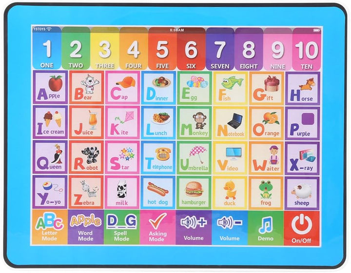 Zerodis Baby Englisch Lernen Maschinenspielzeug Touchscreen Tablet Pad frühen pädagogischen Bücher S