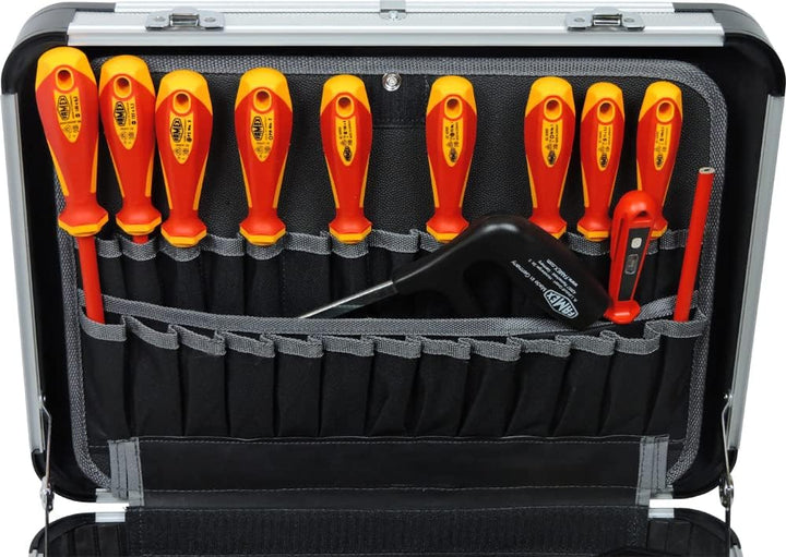 Famex 436-10 Elektriker Werkzeugkoffer mit Profi Werkzeug Set aus deutscher Produktion 436-10 Elektr