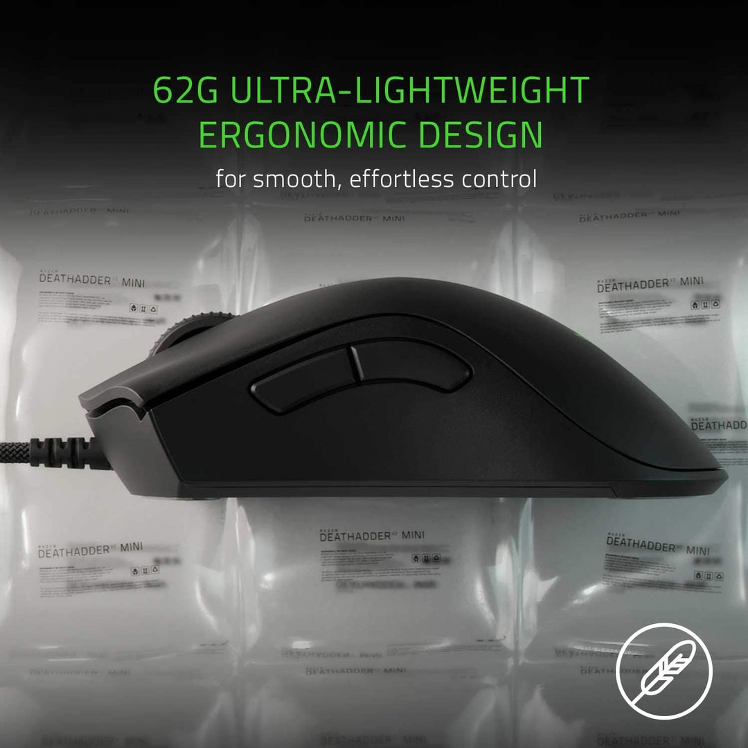 Razer DeathAdder V2 Mini-USB-Gaming-Maus: Optischer Sensor mit 8500 K DPI, 62 g leichtes Design, Chr