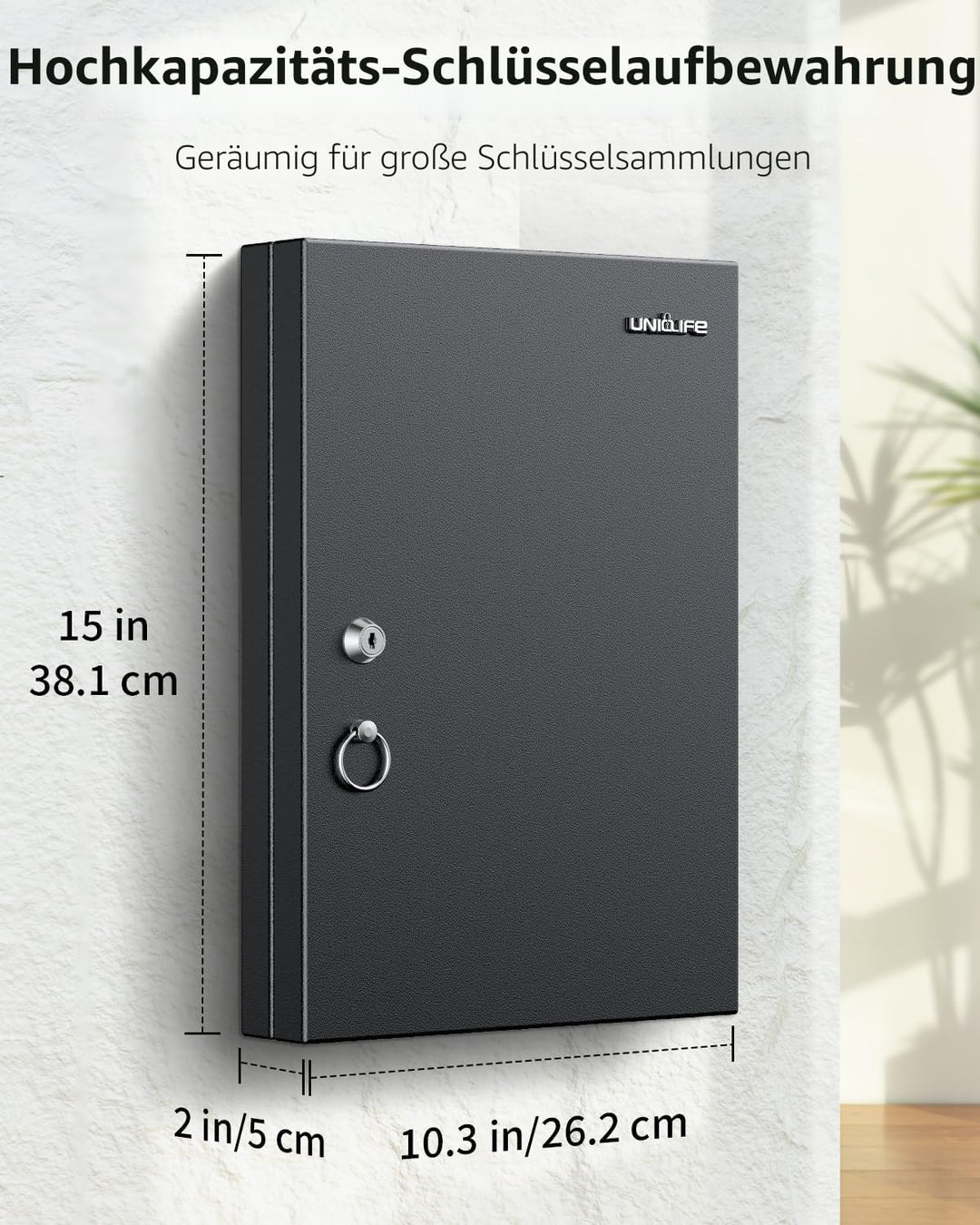 Uniclife 32 Position Schlüssel Schloss Box, Wandmontage Schlüsselbox, Auto Schlüssel Organizer mit s