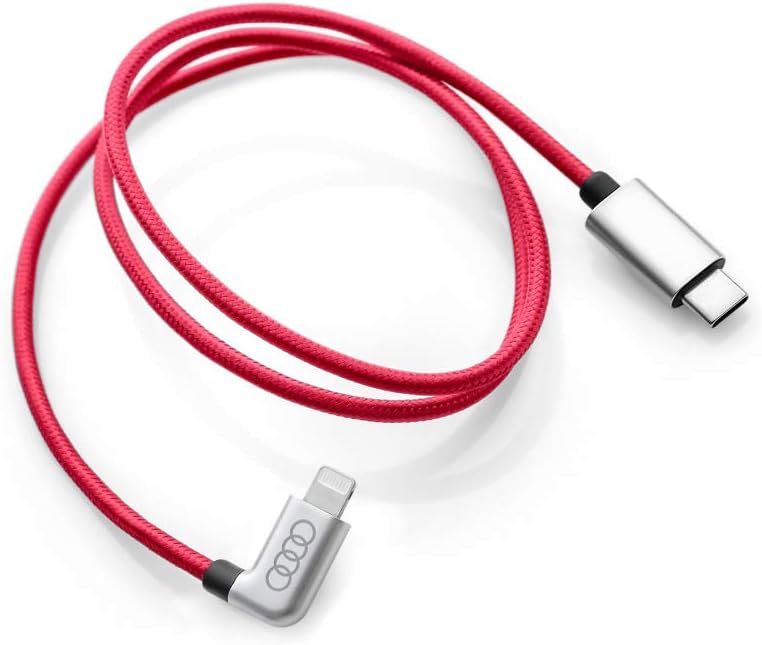 Audi 8S0051435K Ladekabel Kabel Anschlusskabel Verbindungskabel gewinkelt, rot Single, Single