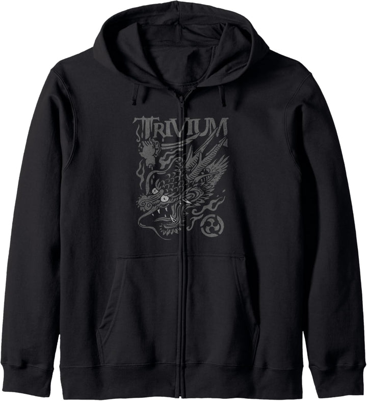 Trivium Screaming Dragon schwarz weiss Kapuzenjacke