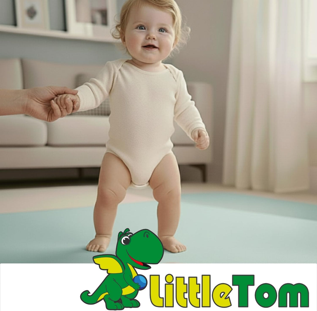 LittleTom 9 Teile Spielmatte Baby Puzzlematte ab Null - 30x30 Krabbelmatte Baby - Spielmatte Kinder