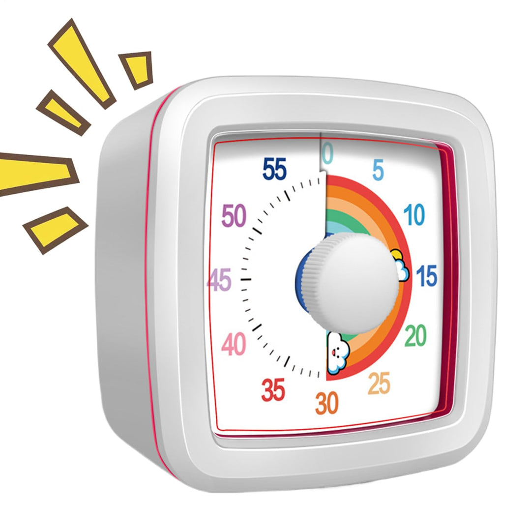 Visueller Timer Für Klassenzimmer | 60 Minuten Countdown für Kinder | Lautloser Zeitmanager Für Unte