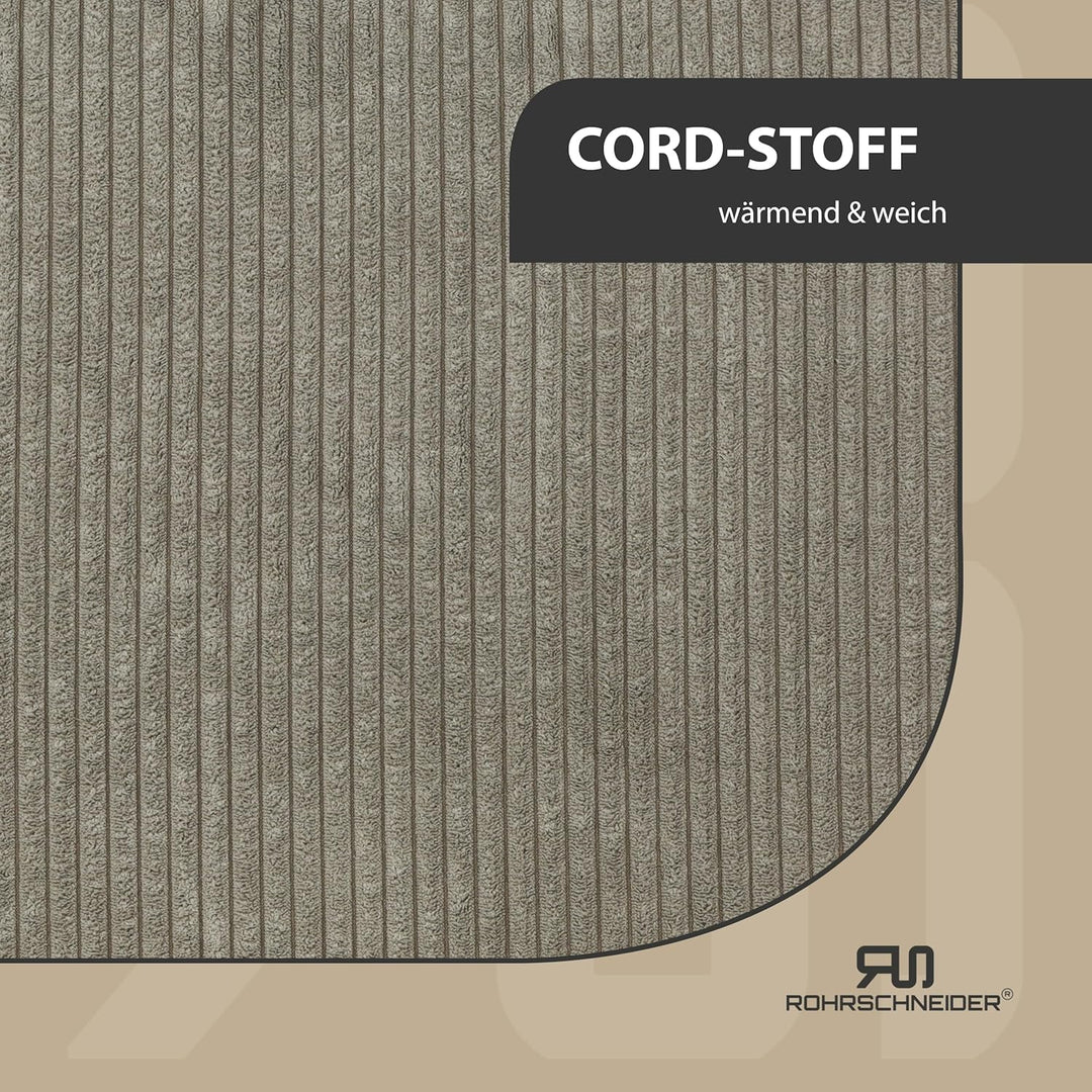 Rohrschneider Katzenbett Cordstoff mit Spielkugelset (Taupe, feiner Cordstoff) Taupe feiner Cordstof