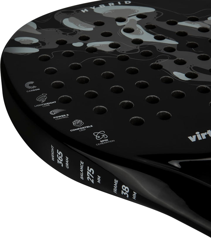 VirtuFit Hybrid Padelschläger - Schwarz - Grau