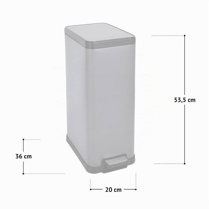 SVITA STM18 Mülleimer Treteimer Tretmülleimer Abfalleimer 18l inkl. Inneneimer Softclose-Deckel Fuss
