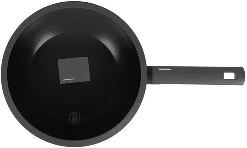 Berlinger Haus Antracit Collection Wok mit Deckel und abnehmbarem Griff Ø 28 cm
