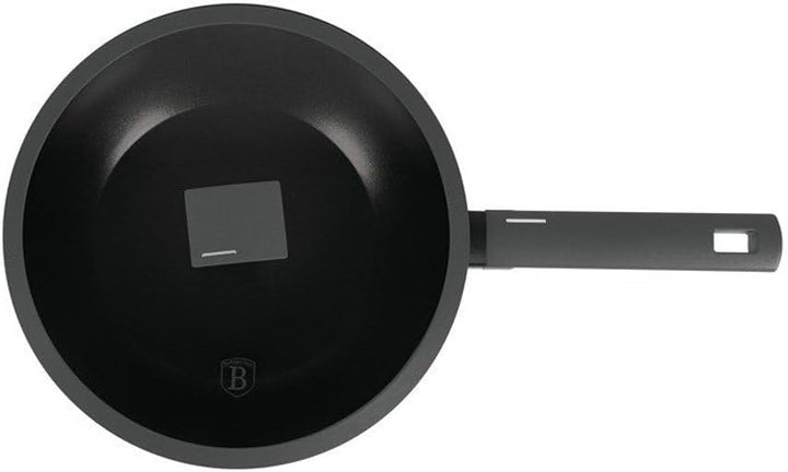 Berlinger Haus Antracit Collection Wok mit Deckel und abnehmbarem Griff Ø 28 cm