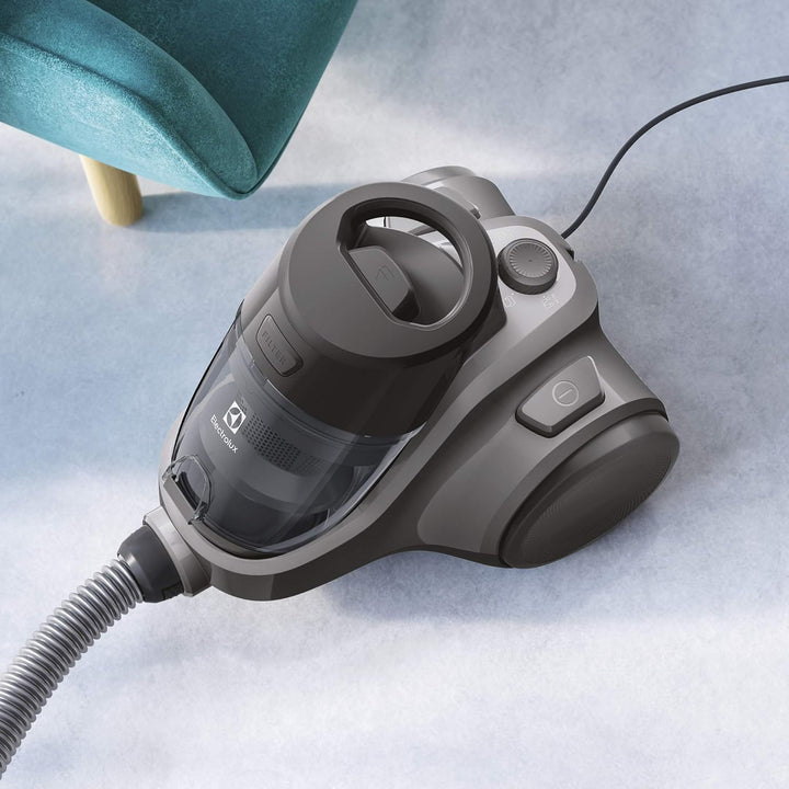 Electrolux Ec41-4T Ease C4 beutelloser Staubsauger, 750 W, 80 Dezibel, Stahl, Schwarz, 1,8 Liter