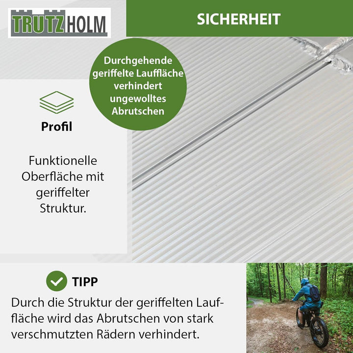 2X TRUTZHOLM Alu Auffahrrampe Eventrampe Verladerampe Rampe Klappbar extra lang 3,05 m 900 kg Tragkr