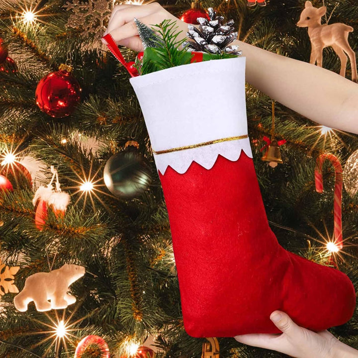 12 Stück Weihnachtsstrumpf Personalisiert,Weihnachtssocken Zum Aufhängen,Nikolaus Socken Zum Befülle