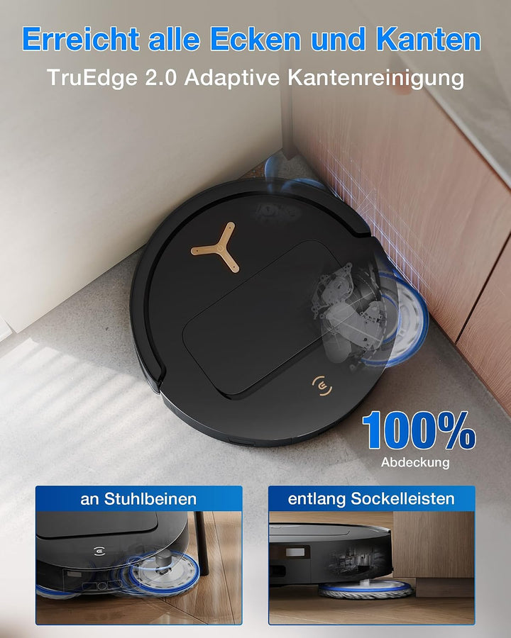 ECOVACS DEEBOT T50 PRO Omni Gen3 Saugroboter mit Wischfunktion, 25.000 Pa, AIVI 3D 3.0, autom. Zugab
