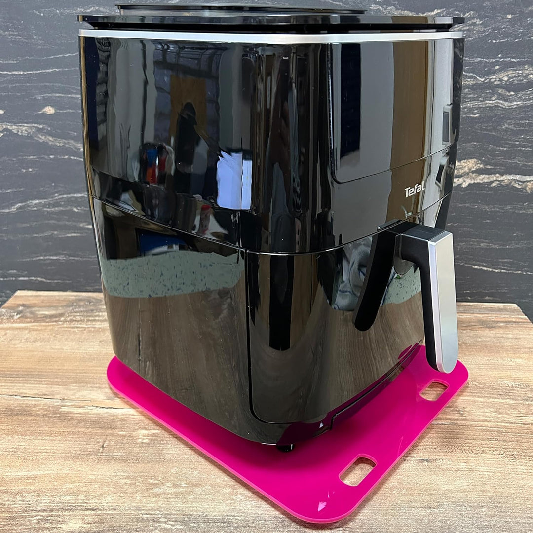Gleitbrett aus Acryl für Tefal Heissluftfritteuse Easy Fry Grill & Steam | pink | 32x32cm | hochwert