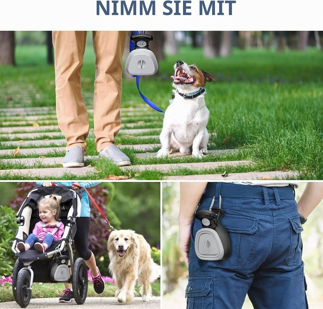 Hundekotgreifer für Unterwegs, Hundekotzange Pooper Scooper mit 6er Beutel, Tragbare Hundekotschaufe