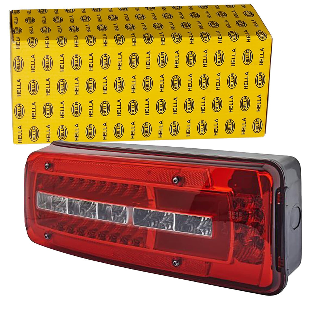HELLA 2VD 012 381-351 Heckleuchte - Truck Full LED - LED - 24V links links DIN Stecker hinten, links
