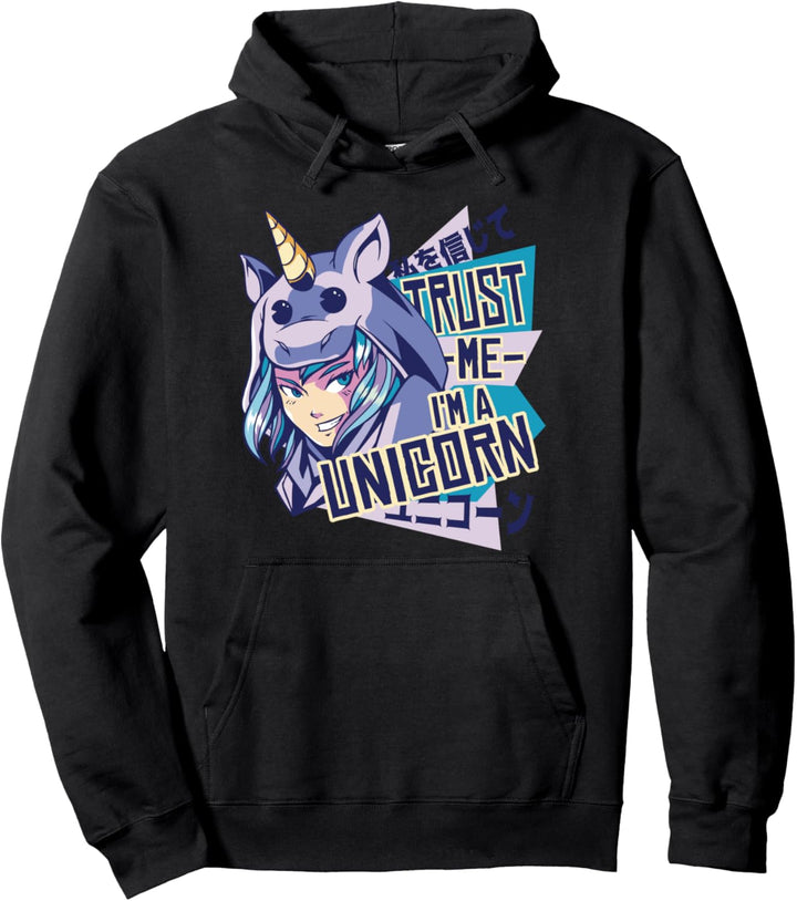 Vertrau mir ich bin ein Einhorn l Anime Mädchen Spruch Pullover Hoodie