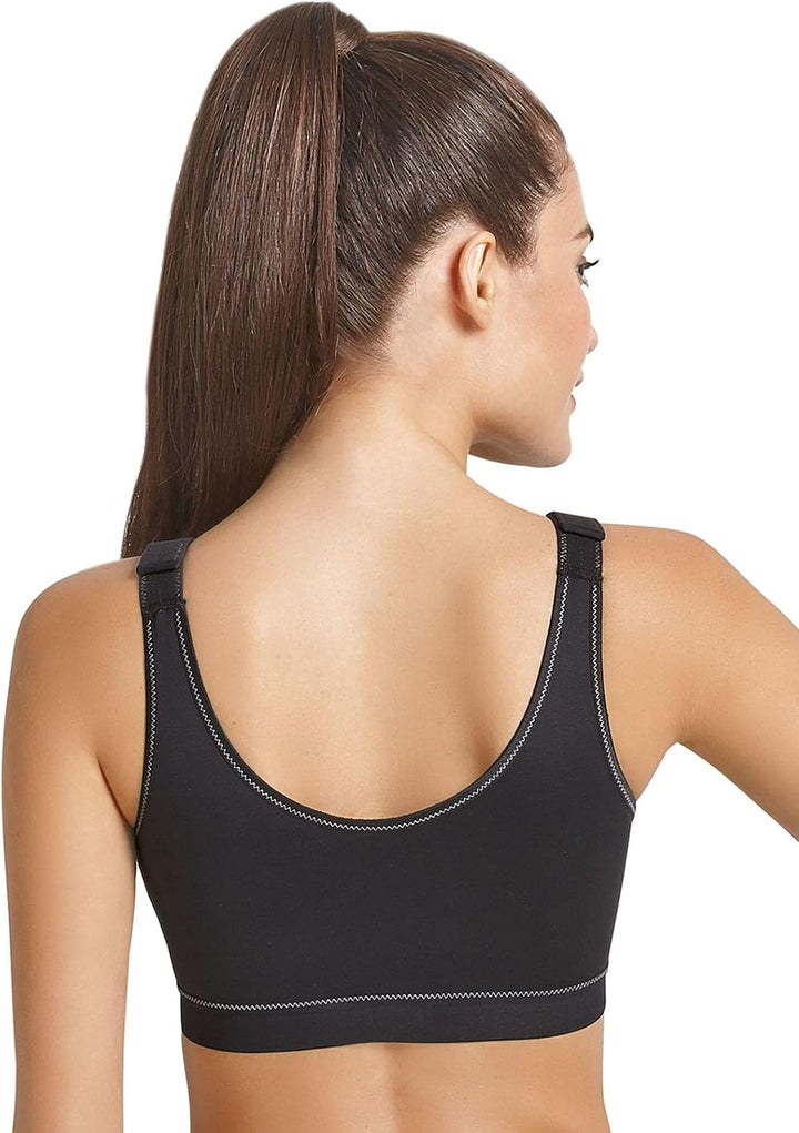 Anita 2er Pack Sport-BH Frontline Open 5523 Gr. 70-100 A-E 65A Schwarz/Schwarz, 65A Schwarz/Schwarz
