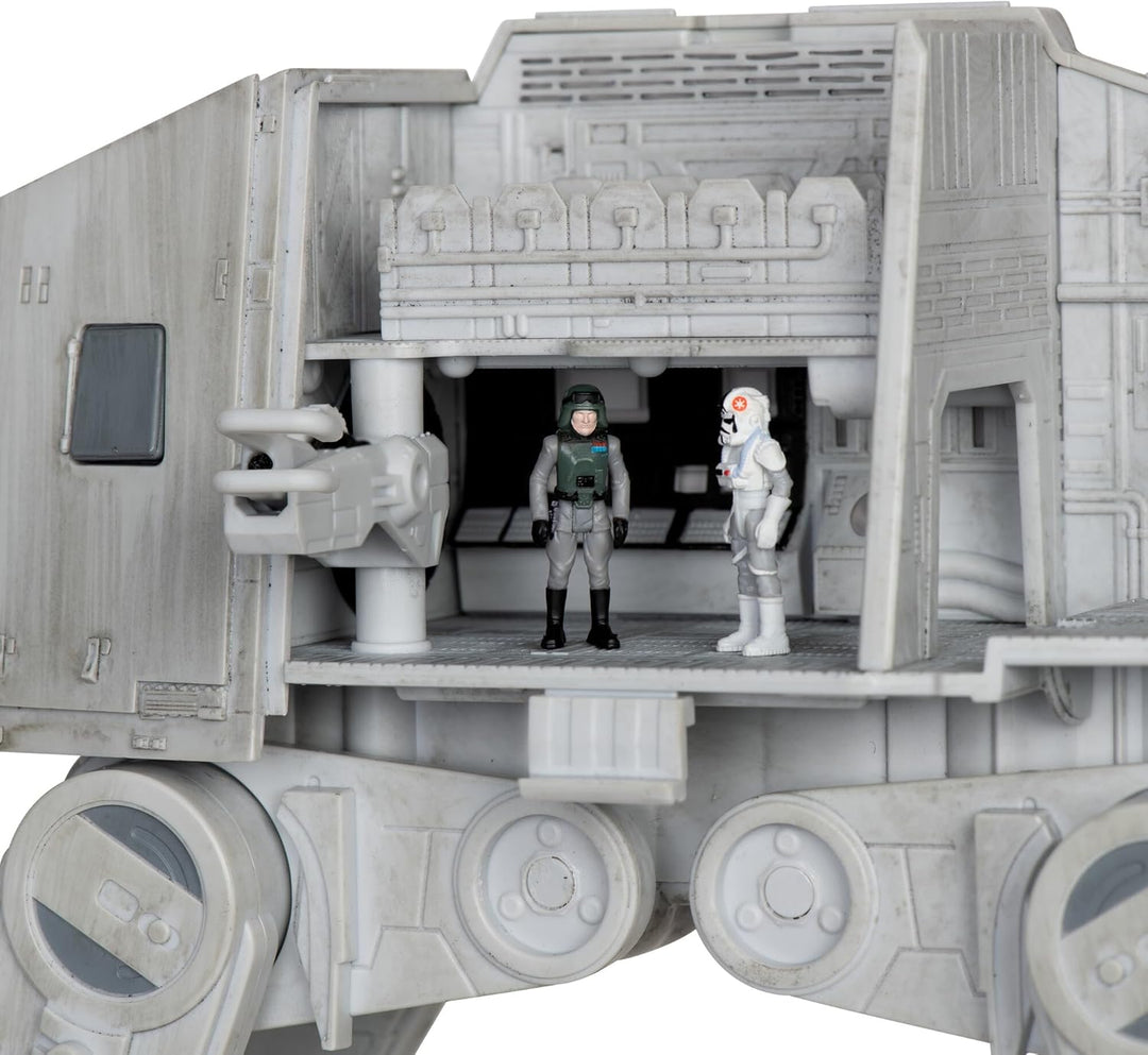 Star Wars Micro Galaxy Squadron SWJ0170 - at-at, offizielles 25cm Fahrzeug mit Licht, Sound und Figu